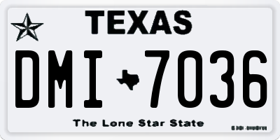 TX license plate DMI7036