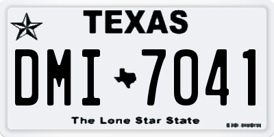 TX license plate DMI7041