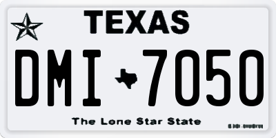 TX license plate DMI7050