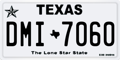 TX license plate DMI7060
