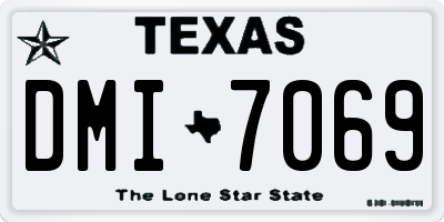 TX license plate DMI7069