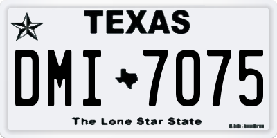 TX license plate DMI7075