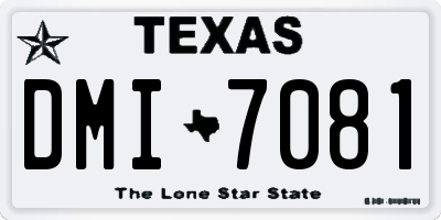 TX license plate DMI7081