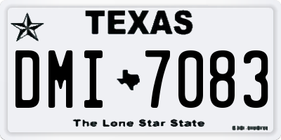 TX license plate DMI7083