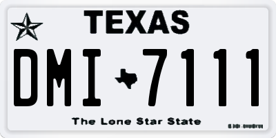TX license plate DMI7111