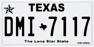 TX license plate DMI7117