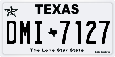 TX license plate DMI7127