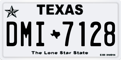 TX license plate DMI7128