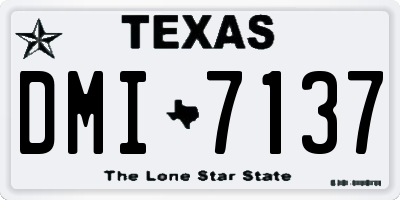 TX license plate DMI7137