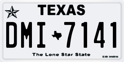 TX license plate DMI7141