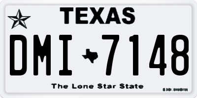 TX license plate DMI7148