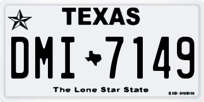 TX license plate DMI7149