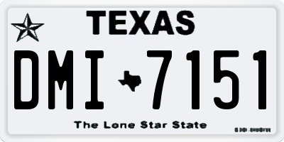 TX license plate DMI7151