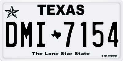 TX license plate DMI7154