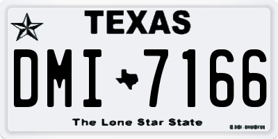 TX license plate DMI7166