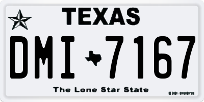 TX license plate DMI7167