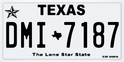 TX license plate DMI7187