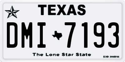 TX license plate DMI7193
