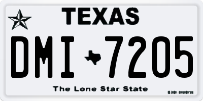 TX license plate DMI7205