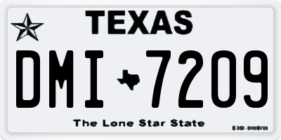 TX license plate DMI7209
