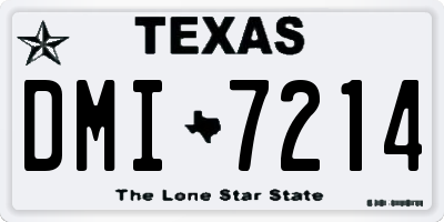 TX license plate DMI7214