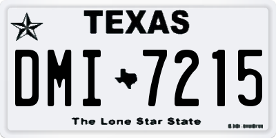 TX license plate DMI7215