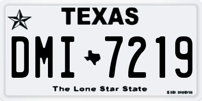 TX license plate DMI7219