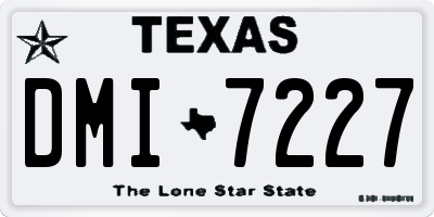 TX license plate DMI7227