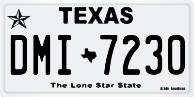 TX license plate DMI7230