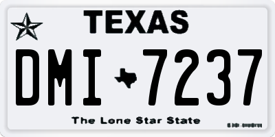 TX license plate DMI7237