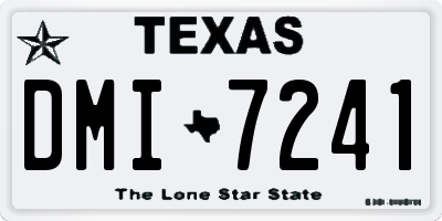 TX license plate DMI7241