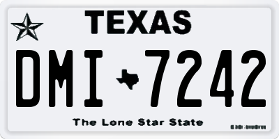 TX license plate DMI7242