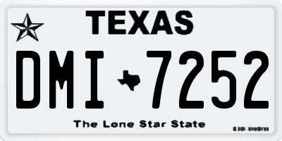 TX license plate DMI7252