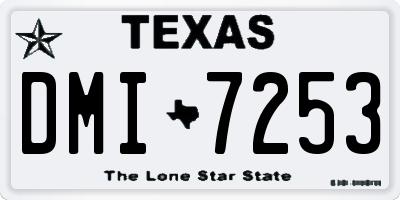 TX license plate DMI7253