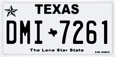 TX license plate DMI7261