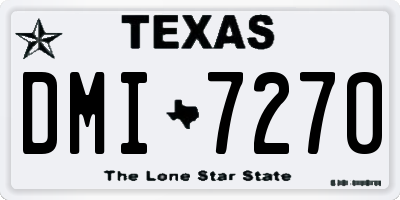 TX license plate DMI7270