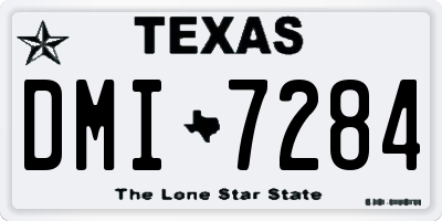 TX license plate DMI7284