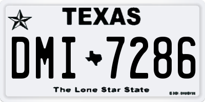 TX license plate DMI7286