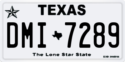 TX license plate DMI7289