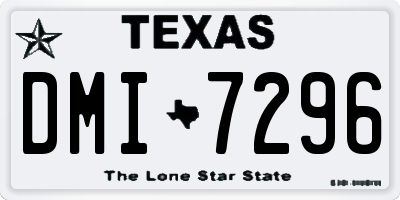 TX license plate DMI7296