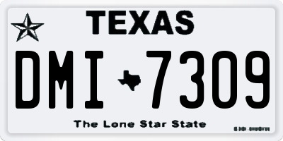 TX license plate DMI7309