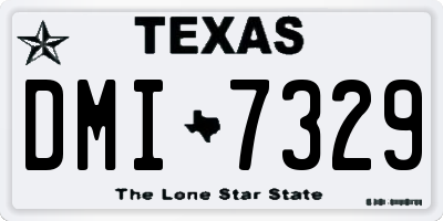TX license plate DMI7329