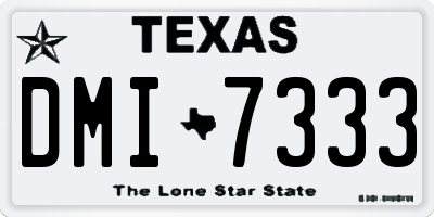 TX license plate DMI7333