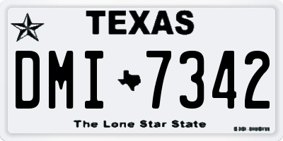 TX license plate DMI7342