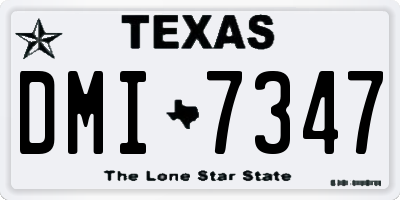 TX license plate DMI7347