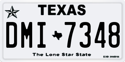 TX license plate DMI7348