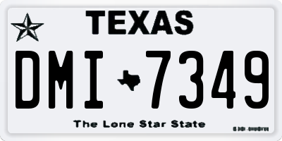 TX license plate DMI7349