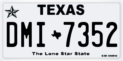 TX license plate DMI7352