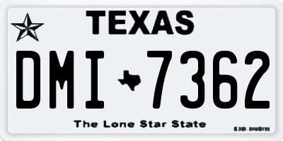 TX license plate DMI7362