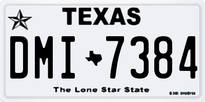 TX license plate DMI7384